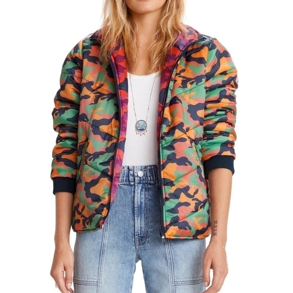 NEW Mother Two Faced Puffer Camo Reversible Jacket